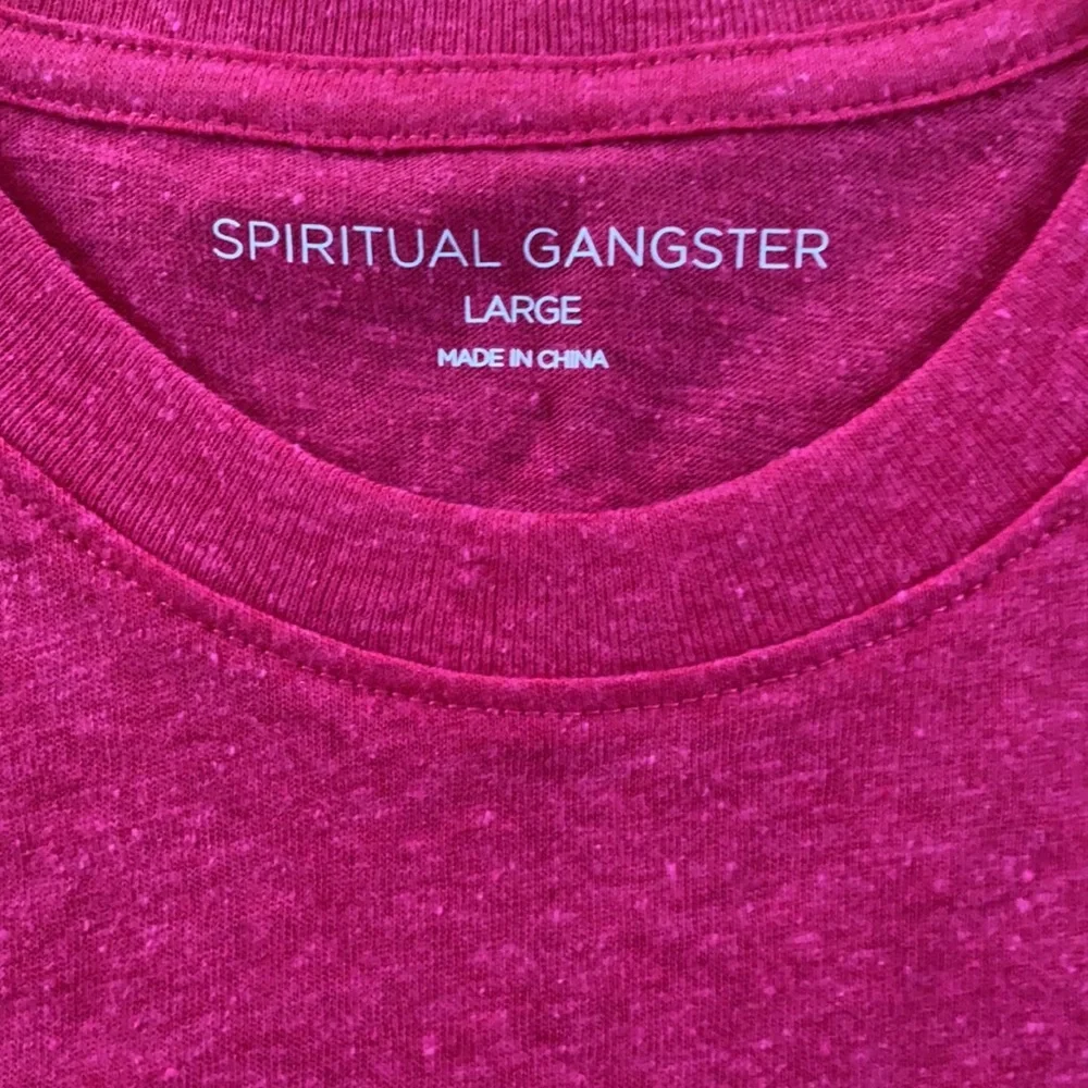 Spiritual Gangster Pink Tank Crop Top Love Superpower L - Picture 4 of 10